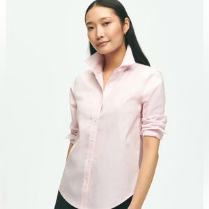 Brooks Brothers Pink Non-Iron Fitted Cotton Shirt